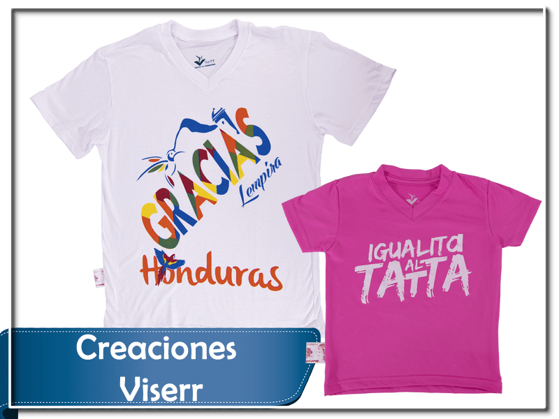 Antecedentes: VISERR, nace de la unin de nuestros apellidos Villatoro-Serrano en 2017.
                                        Con el fin de ofrecer camisetas de calidad y dise09os hondure09os a la poblacin de Gracias, Lempira y Honduras.
                                        Ms de 5 a09os ofreciendo camisetas personalizadas de la ms alta calidad en Gracias, Lempira.  

